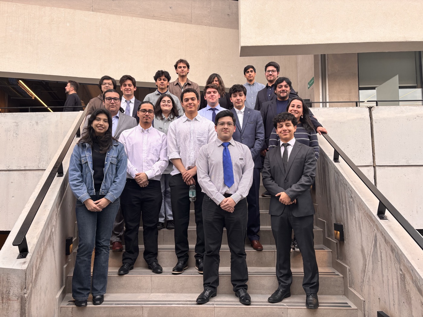 Group photo with students